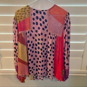 Anthropologie- Bl-nk Miranda Peasant Blouse